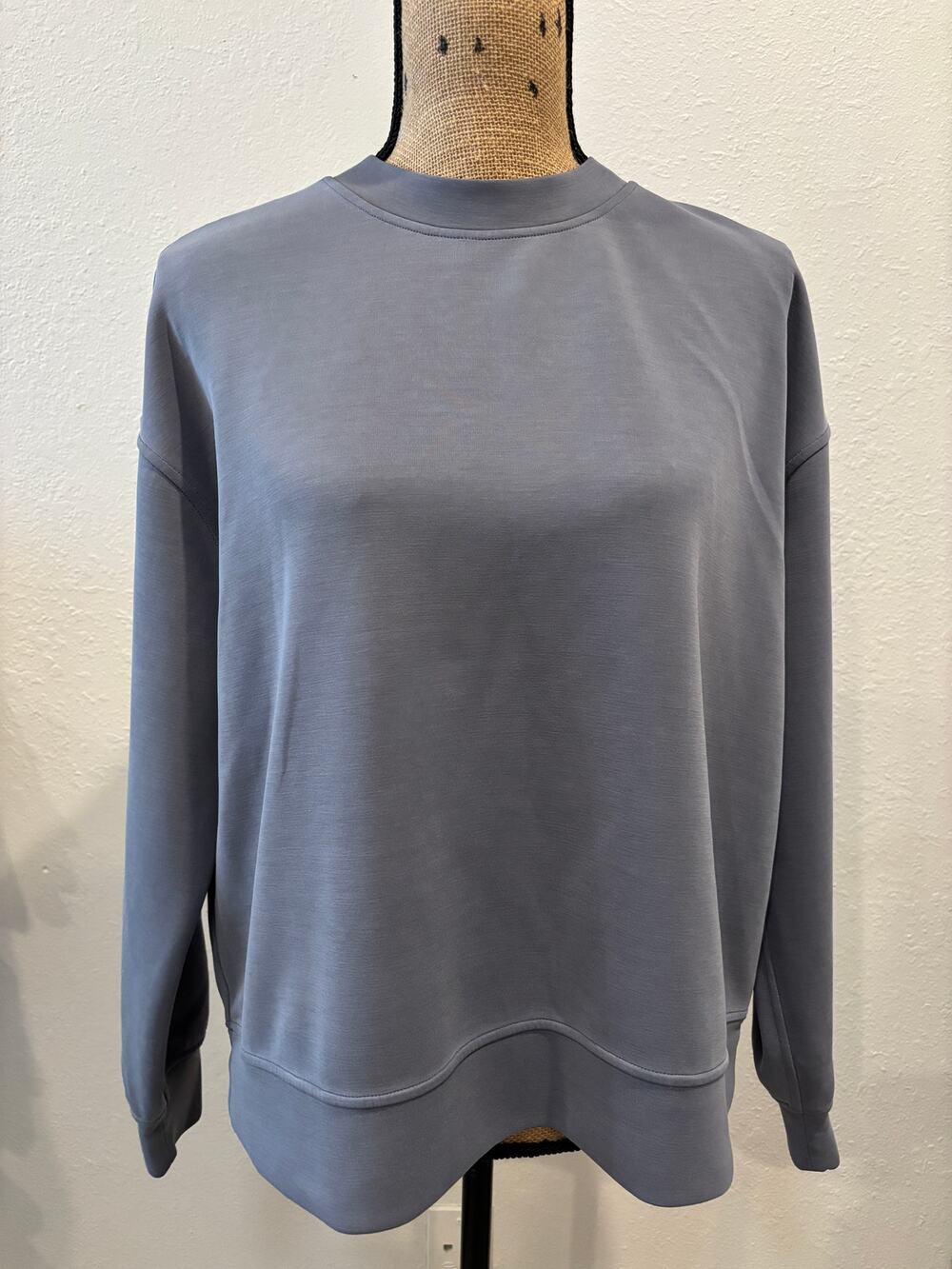 Lululemon Softstreme Oversized Crewneck Pullover Size Small Grey